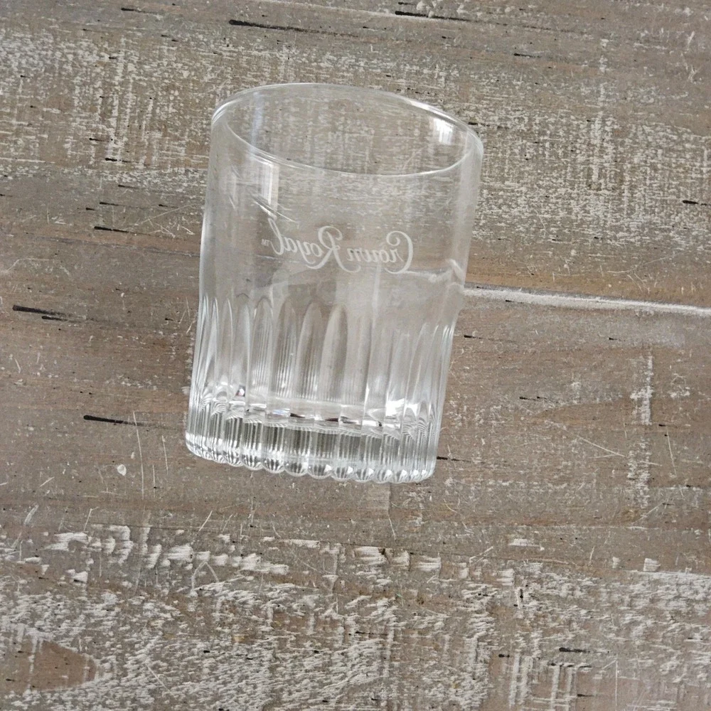 Crown Royal Whiskey Rocks‎ Glasses Set of 2 Etched Barware Classic Retro